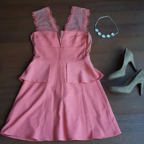 NWT - BCBGMaxAzria Coral Dress - Picture 3 of 6